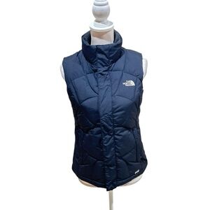 The North Face black zippered Quilted Vest interior pockets size small
